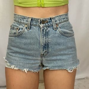 Vintage Levis Perfect Wash Denim Cutoff Shorts